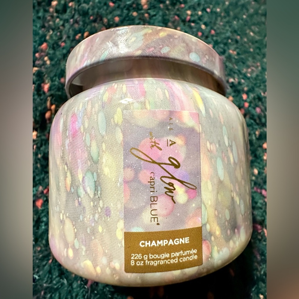 ‼️RARE‼️🎸Capri Blue🎸🔥NWT🔥Anthropologie All A Glow Glass Jar Candle 8oz.